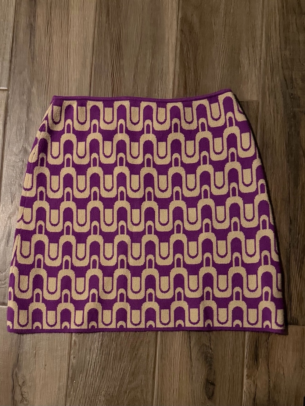 Anthropologie Maeve Purple & Tan Mini Skirt
